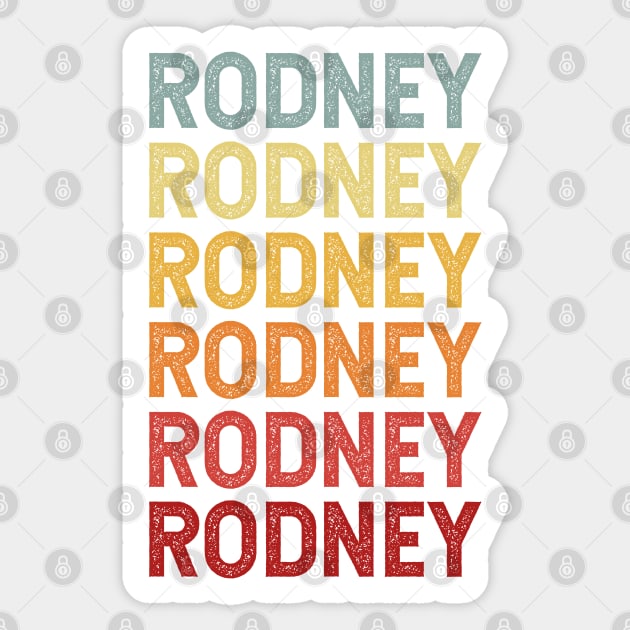 Rodney Name Vintage Retro Gift Named Rodney Sticker by CoolDesignsDz